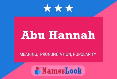 Affiche de nom Abu Hannah