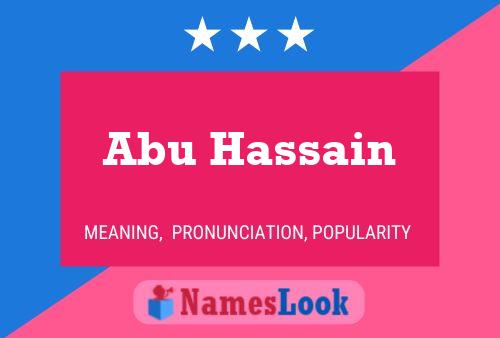 Affiche de nom Abu Hassain