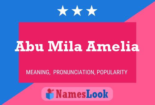 Affiche de nom Abu Mila Amelia