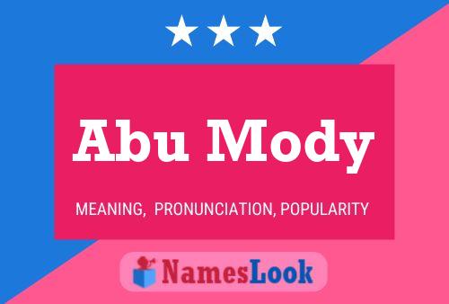 Affiche de nom Abu Mody