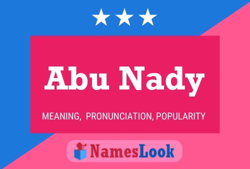 Affiche de nom Abu Nady