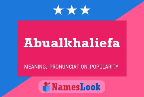 Affiche de nom Abualkhaliefa