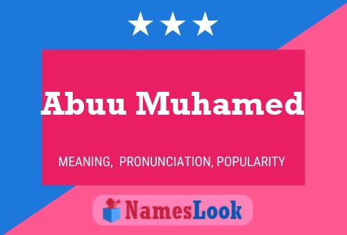 Affiche de nom Abuu Muhamed