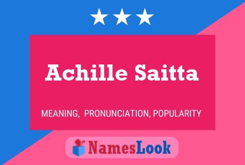 Affiche de nom Achille Saitta