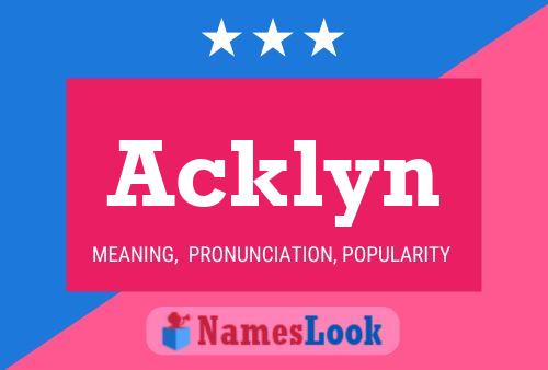 Affiche de nom Acklyn