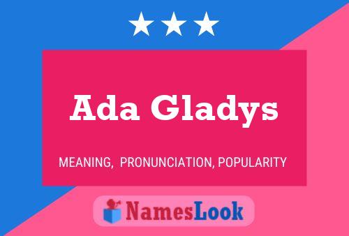 Affiche de nom Ada Gladys