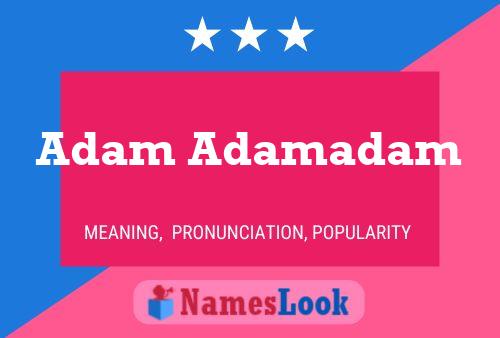 Affiche de nom Adam Adamadam