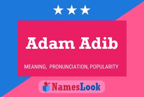 Affiche de nom Adam Adib