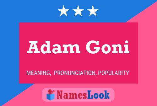 Affiche de nom Adam Goni