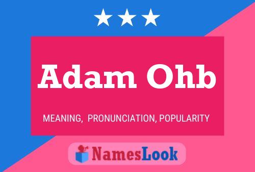 Affiche de nom Adam Ohb