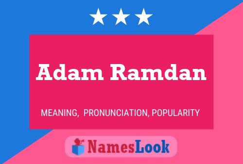 Affiche de nom Adam Ramdan