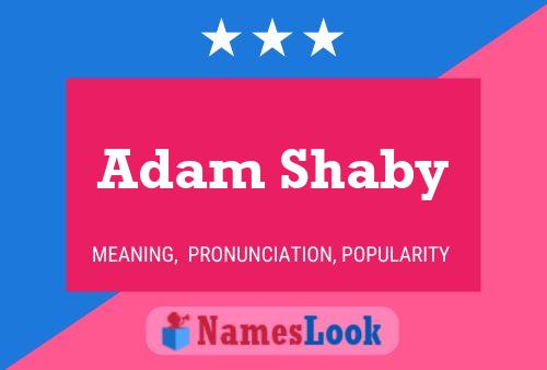 Affiche de nom Adam Shaby