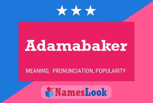 Affiche de nom Adamabaker