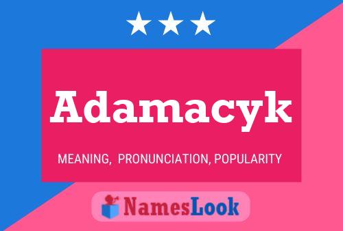 Affiche de nom Adamacyk