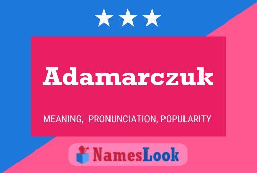 Affiche de nom Adamarczuk