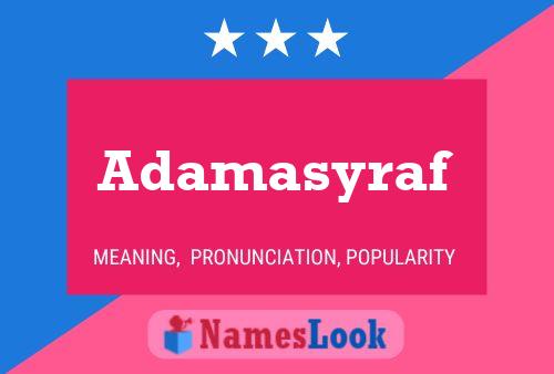 Affiche de nom Adamasyraf