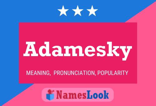 Affiche de nom Adamesky