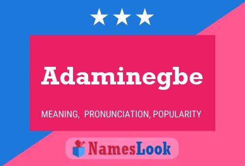 Affiche de nom Adaminegbe