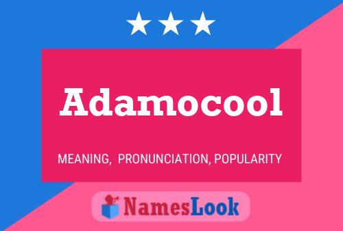 Affiche de nom Adamocool