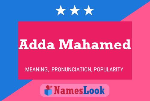 Affiche de nom Adda Mahamed