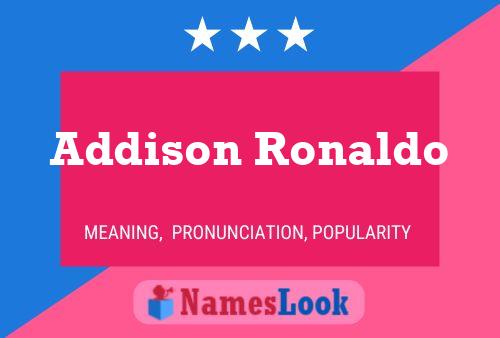 Affiche de nom Addison Ronaldo