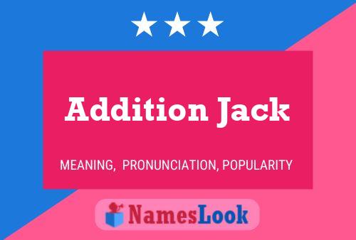 Affiche de nom Addition Jack