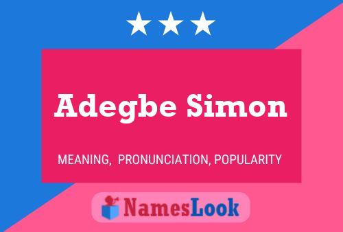 Affiche de nom Adegbe Simon