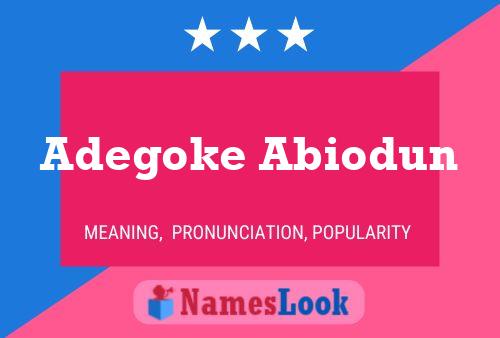 Affiche de nom Adegoke Abiodun