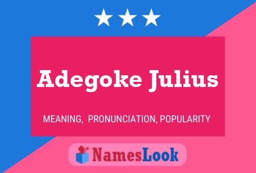 Affiche de nom Adegoke Julius