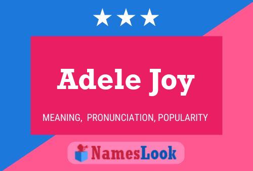 Affiche de nom Adele Joy