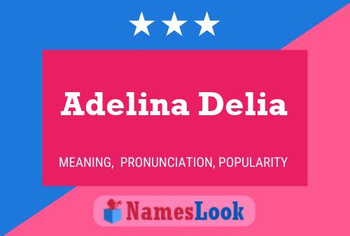 Affiche de nom Adelina Delia