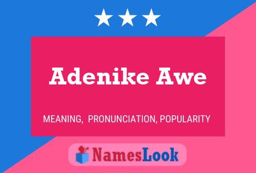 Affiche de nom Adenike Awe