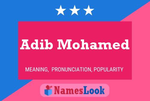 Affiche de nom Adib Mohamed