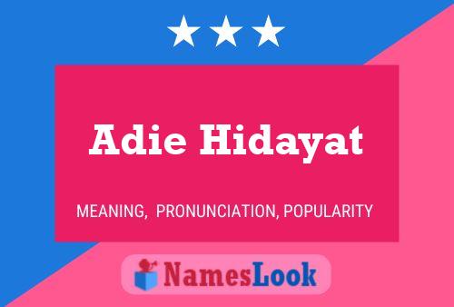 Affiche de nom Adie Hidayat