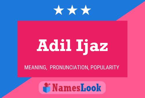 Affiche de nom Adil Ijaz