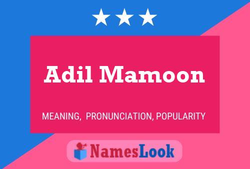 Affiche de nom Adil Mamoon