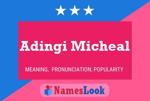 Affiche de nom Adingi Micheal