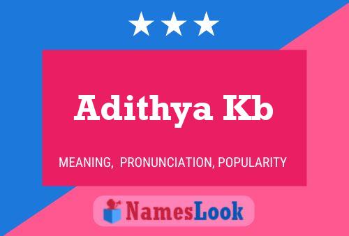 Affiche de nom Adithya Kb