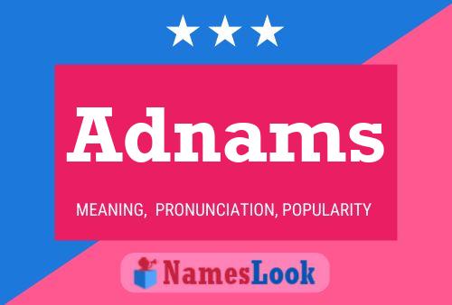 Affiche de nom Adnams