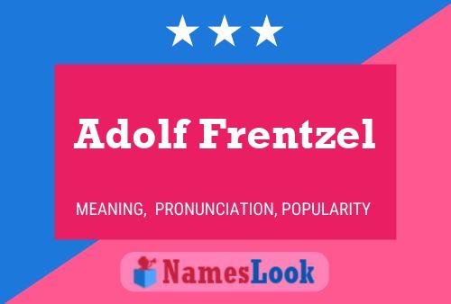 Affiche de nom Adolf Frentzel