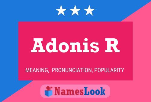 Affiche de nom Adonis R