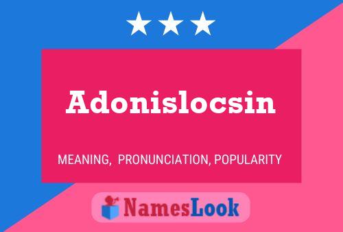 Affiche de nom Adonislocsin