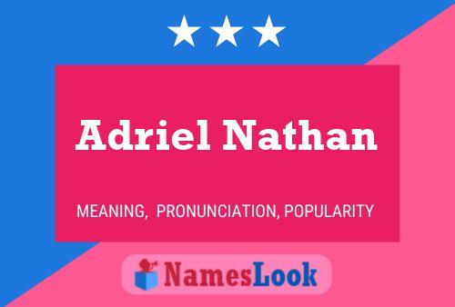 Affiche de nom Adriel Nathan