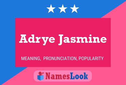 Affiche de nom Adrye Jasmine