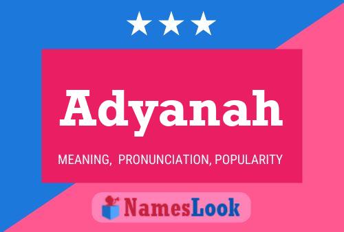 Affiche de nom Adyanah