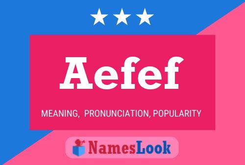 Affiche de nom Aefef