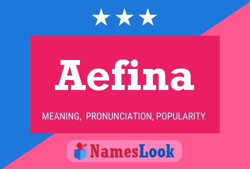 Affiche de nom Aefina