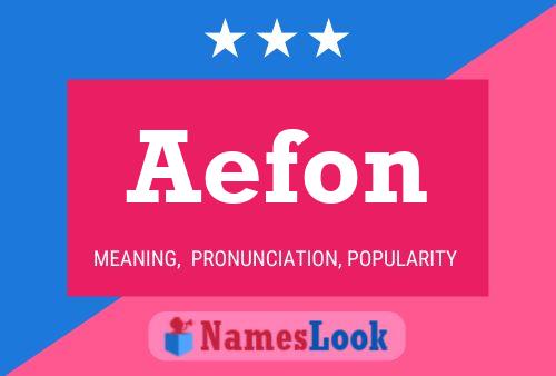 Affiche de nom Aefon