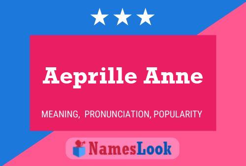 Affiche de nom Aeprille Anne