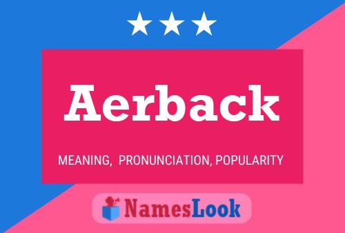 Affiche de nom Aerback